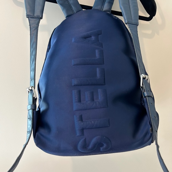 Stella McCartney Blue 'falabella Go' Satin Backpack - Picture 4 of 13